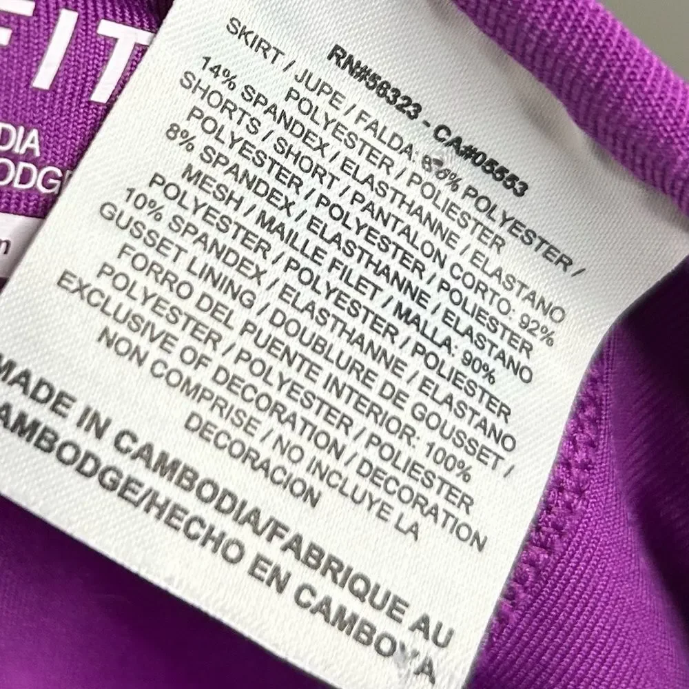 Nike Dri-Fit Purple Stripe Print Athletic Skort Size S
